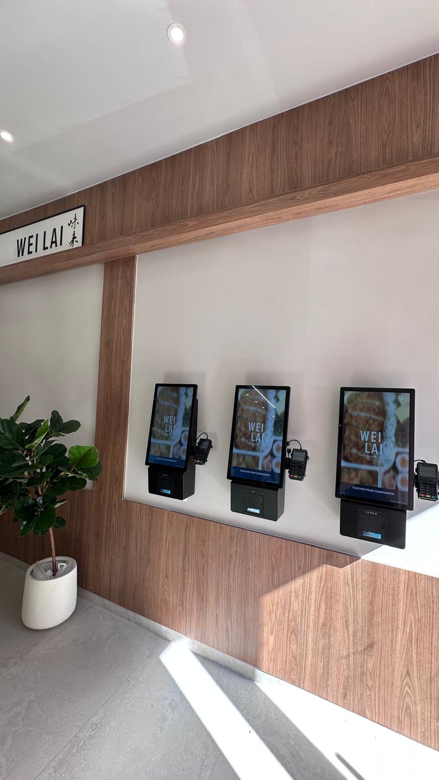 Borne de commande iCaisse installée chez un client