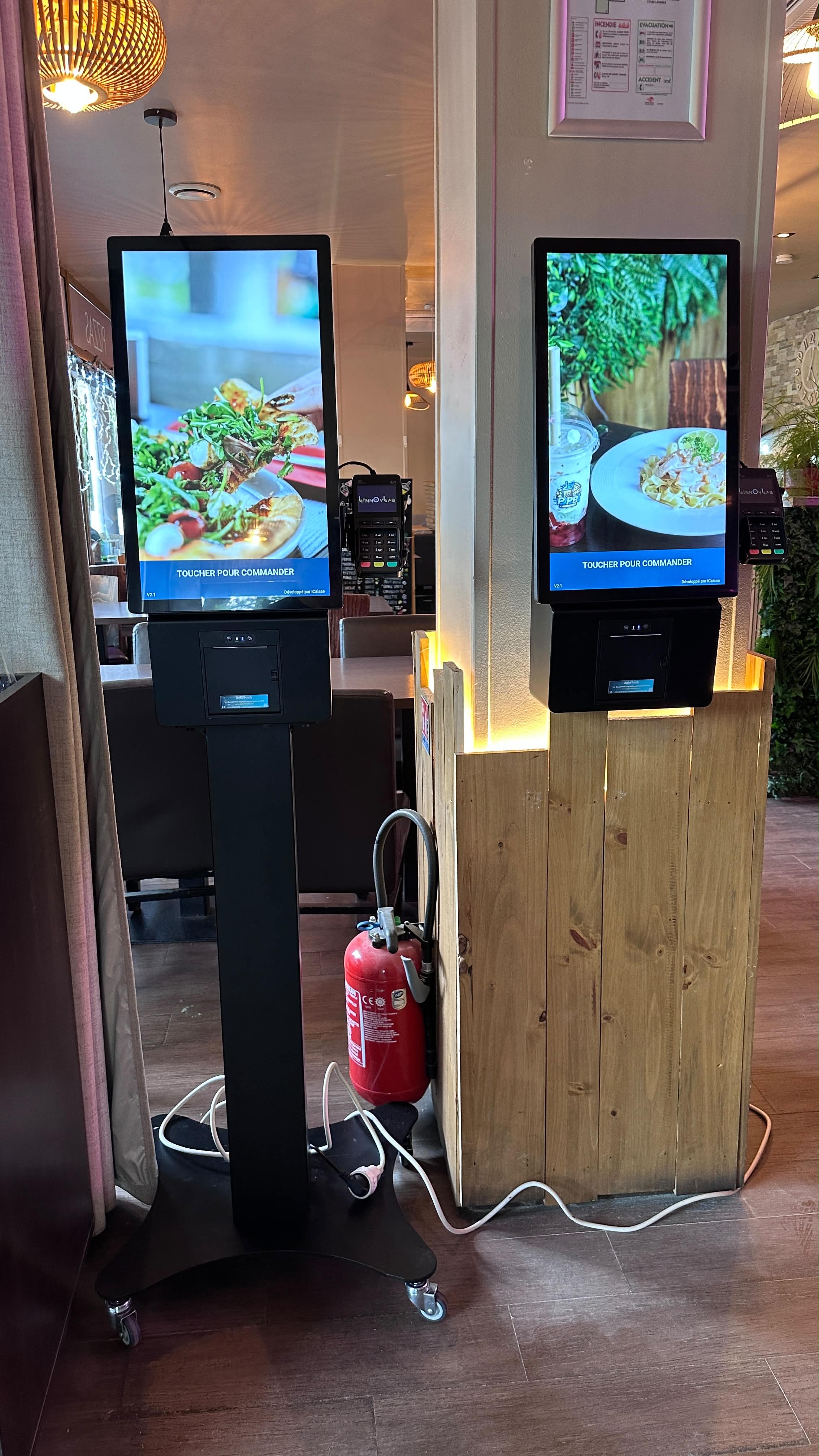 Borne de commande iCaisse installée chez un client