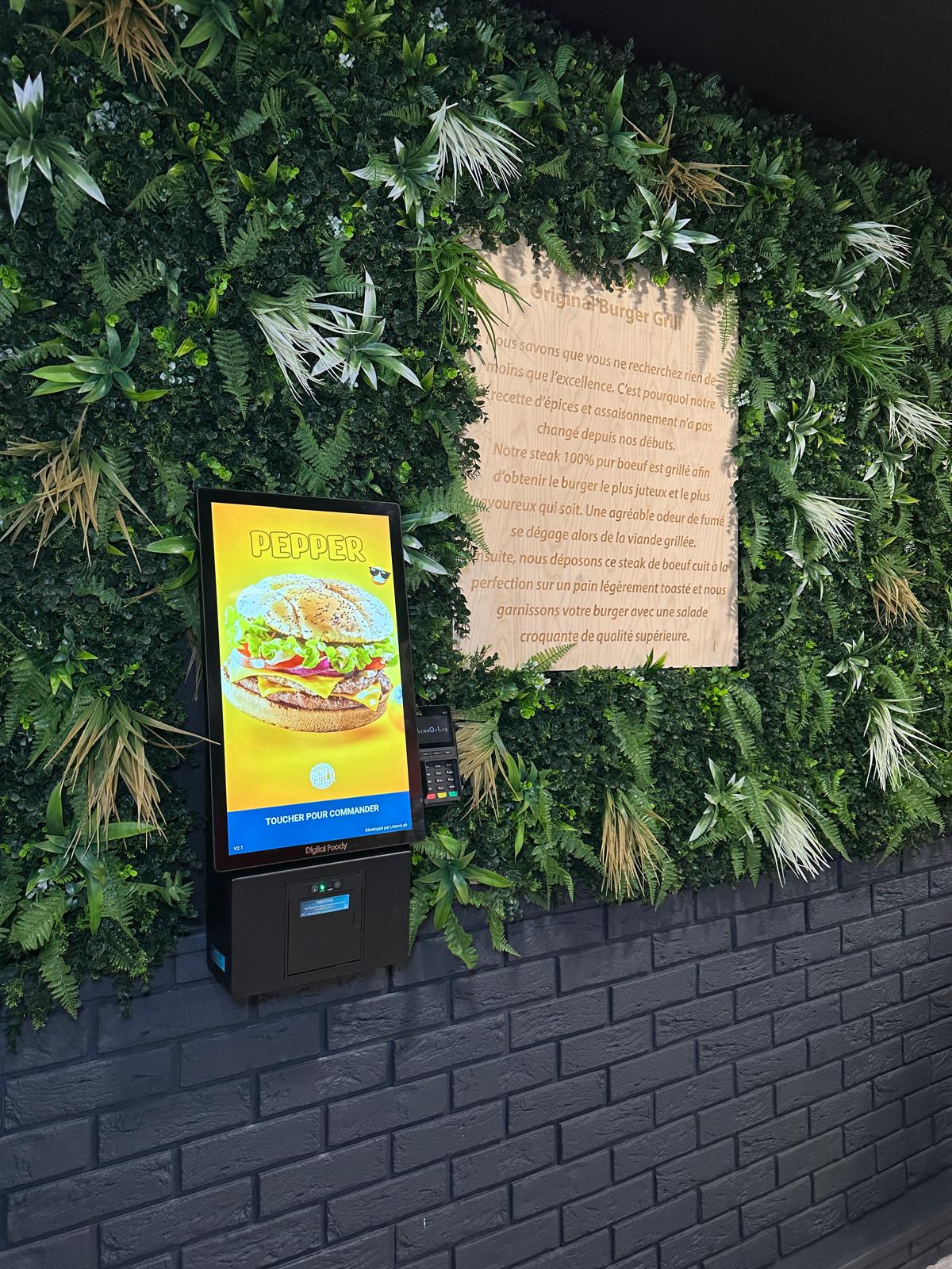 Borne de commande iCaisse installée chez un client