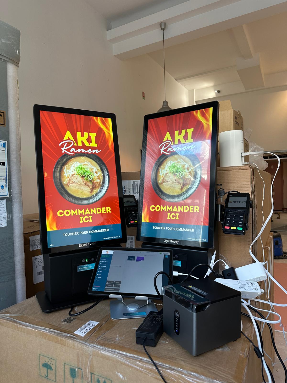 Borne de commande iCaisse installée chez un client